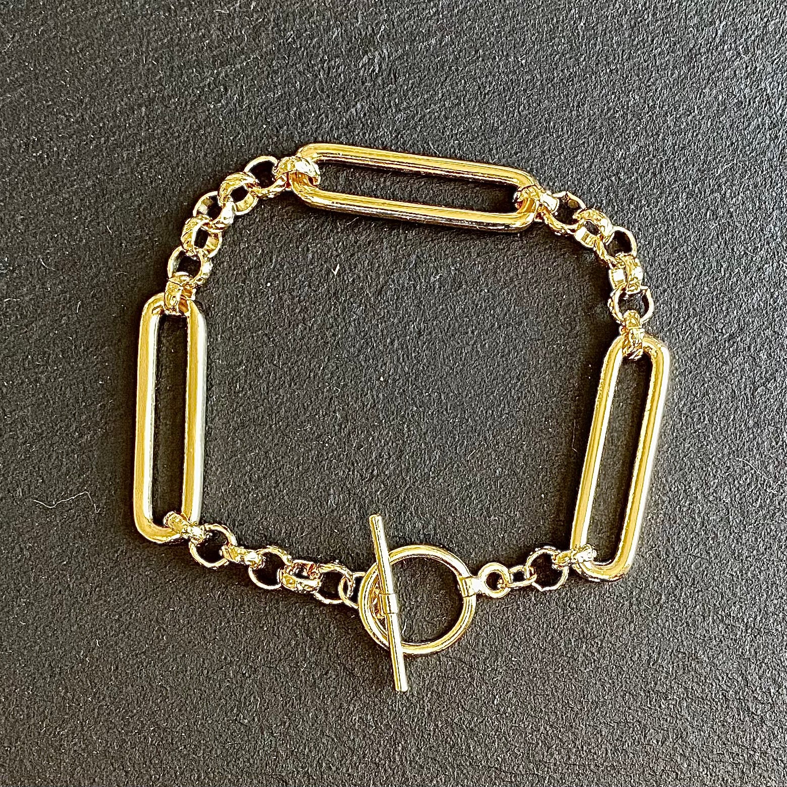 Large chain link bracelet - paperclip bracelet – Ruth Ryan