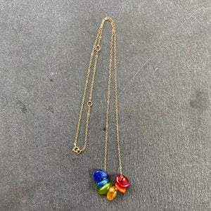 Rainbow glass necklace